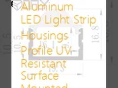 Acrylic Cover Aluminum LED Light Strip Housings Profile UV Resistant Surface Mounted 19.3*16.8mm